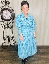 Vintage & Polkadot Dress- Blue or Mauve