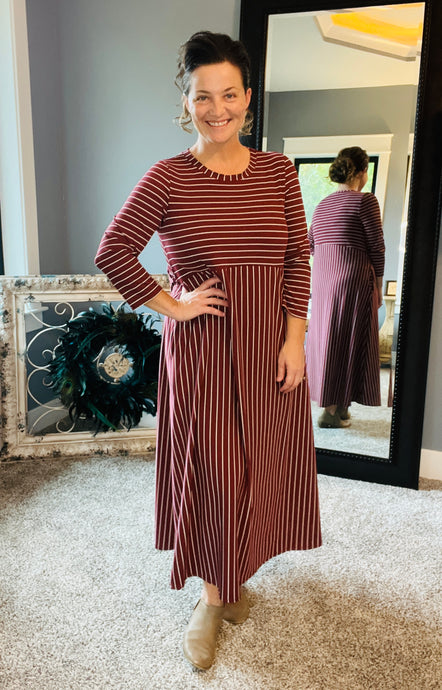 PREORDER: Everyday Style Dress- Burgundy