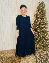 Tonya Marie Tiered Dress- Navy