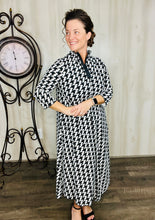 Jaqueline Vintage & Zipper Dress- Houndstooth