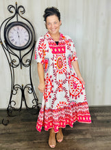 Melissa Mixed Print Dress- Pink Mix or Navy Mix