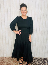 Mallory Black Textured Dress