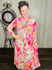 Brenda Bow Vintage Floral Dress