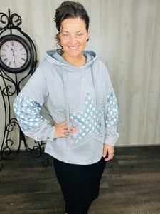 Beau Blue Trendy Star Hoody