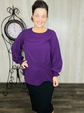 Eggplant Woven Style Blouse