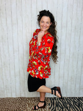 Kimberly Red Ruffle Top