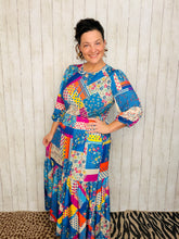 Mallory Royal Blue Patchwork Dress