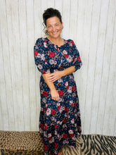 Kendra Navy & Floral Dress