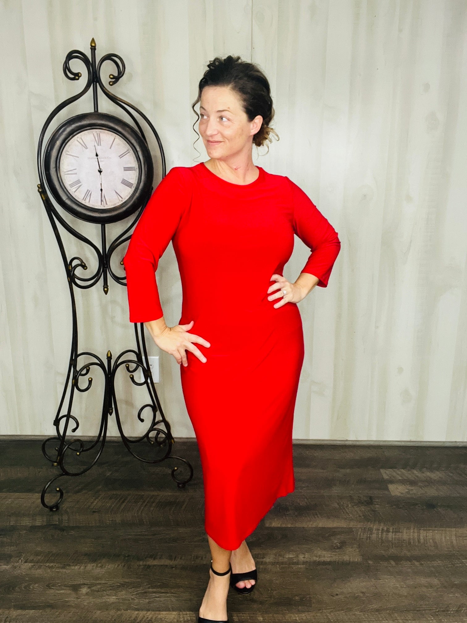 joy red dress JOY