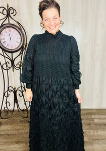 Ruffles & Class Dress- Black