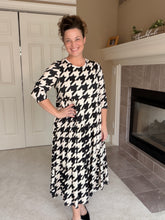 Tonya Marie Tiered Dress- Houndstooth