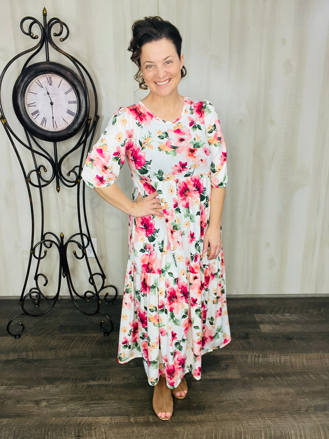 Jenna Ivory & Floral Dress