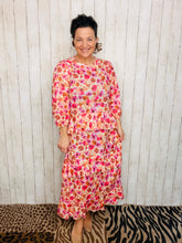 Ruffles & Luxury Dress- Multi Pink