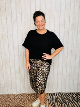 Ribbed Oversized Top- Black