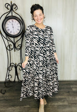 Tonya Marie Tiered Dress-Tiger Print