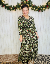 Katie Olive Leopard Print Dress