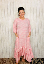 Michella High Low Dress-Pink Paisley
