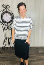 Katie Black & White Top