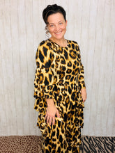 Candice Three Ruffle Dress- Leopard