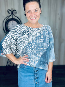 Kimberly Leopard & Paisley Top