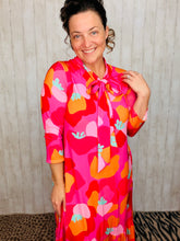 Brenda Bow & Ruffle Pink Dress