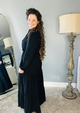 Nicole Smocked Waist Dress- Black