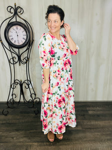 Jenna Ivory & Floral Dress
