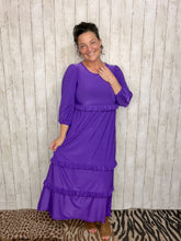 Amanda Purple Ruffle Dress