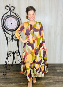 Smiles & Fall Abstract Dress