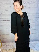 Rena Black & Leopard Dress