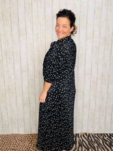 Power On The Day Dress-Black Polkadot
