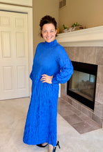 Ruffles & Class Dress-Classic Blue