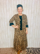 Janice Leopard Dress With Black Ruffles