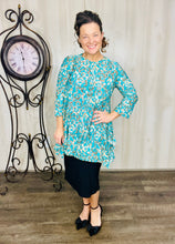 Teal & Animal Print Tunic