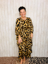 Candice Three Ruffle Dress- Leopard