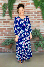 Sarah Navy & Roses Dress