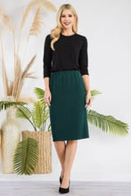 Laura Hunter Green Pencil Style Skirt-(Regular & Plus)