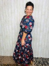 Kendra Navy & Floral Dress