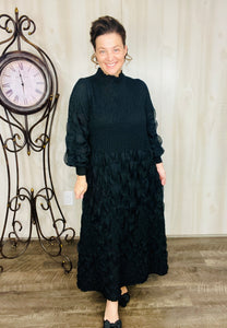 Ruffles & Class Dress- Black