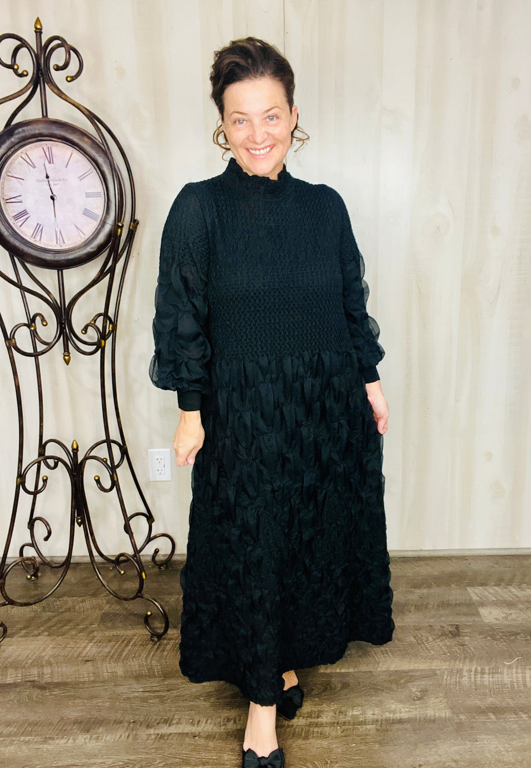 Ruffles & Class Dress- Black