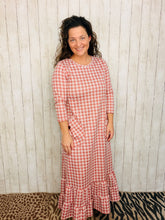 Misty Rose Houndstooth Dress