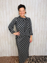 Amy Black Polkadot Bodre Pencil Skirt-Regular & Plus