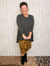 Miss Amy Thicker Fabric Pencil Skirt- (Regular & Plus) Animal Print