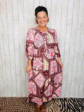Missy Midi Length Pink & Brown