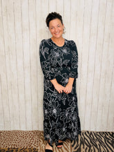 Hannah Tiered Dress- Black & Ivory