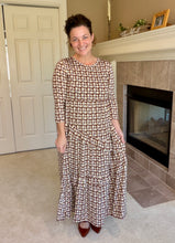 Tonya Marie Tiered Dress-Brown & Taupe