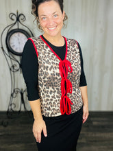 Red & Leopard Vest