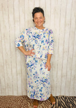 Marissa Ribbed Top- Ivory Floral