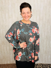 Tammie Rose & Charcoal Top