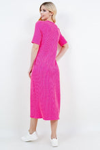 Summer Joy Dress- Ribbed Hot Pink